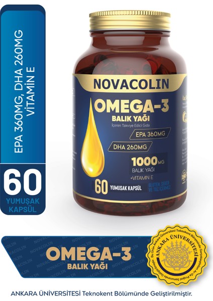 Novacolın Omega-3 60 Softgel