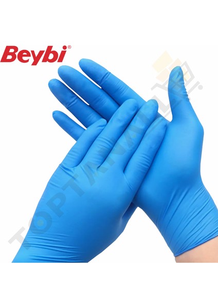 Nitril Mavi Pudrasız Muayene Eldiveni Tek K. - 5 Paket 10'luk Kutu modelleri
