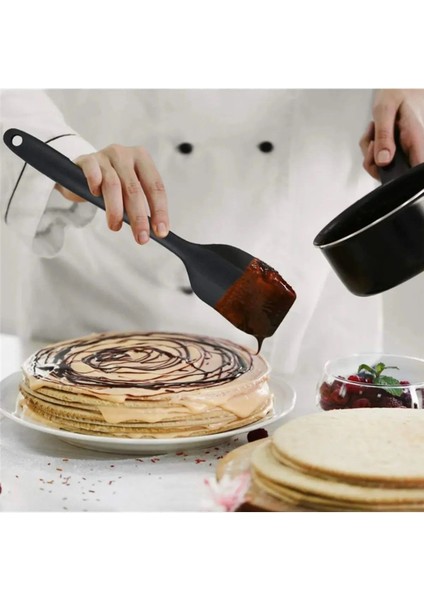 Isıya Dayanıklı Yanmaz Yapışmaz Silikon Spatula Seti 6 Parça Siyah fiyatları