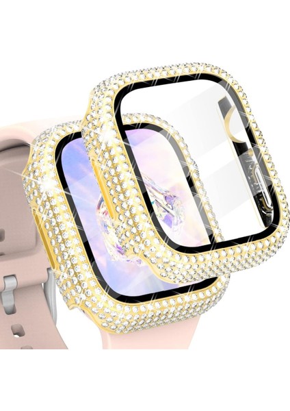 Apple Watch 7 41MM Full Kenar Taşlı Sert Pc Kasa ve Ekran Koruyucu