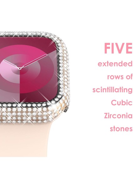 Apple Watch 7/8/9 41mm Full Kenar Taşlı Sert PC Kasa Ve Ekran Koruyucu fırsatları