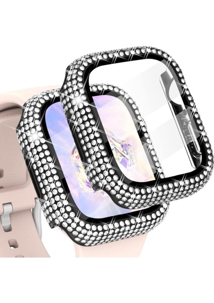 Apple Watch 7 41MM Full Kenar Taşlı Sert Pc Kasa ve Ekran Koruyucu
