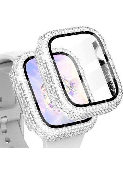 Apple Watch 7/8/9 41mm Full Kenar Taşlı Sert PC Kasa Ve Ekran Koruyucu