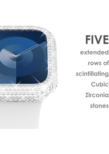 Apple Watch 7/8/9 41mm Full Kenar Taşlı Sert PC Kasa Ve Ekran Koruyucu modelleri