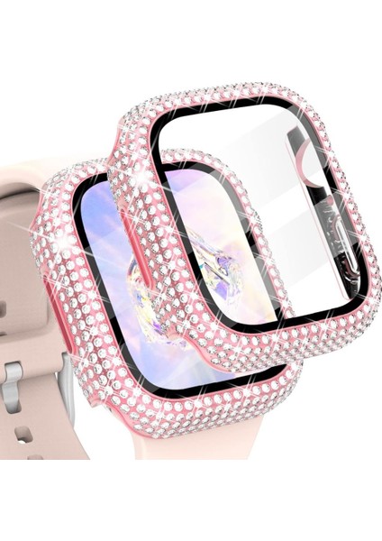 Apple Watch 7 41MM Full Kenar Taşlı Sert Pc Kasa ve Ekran Koruyucu