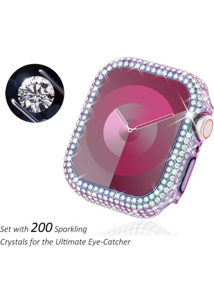 Apple Watch 40mm Full Kenar Taşlı Sert PC Kasa Ve Ekran Koruyucu modelleri