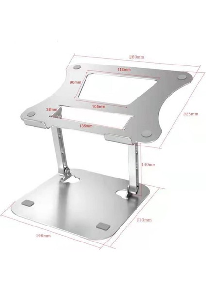 10" - 17.3" Katlanabilir Tüm Modellerle Uyumlu Ayarlanabilir Laptop Tablet Standı Notebook Yükseltici