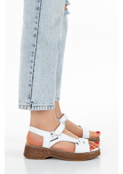 Iç Dış Hakiki Deri Ortopedik Taban Kadın Sandalet fiyatları