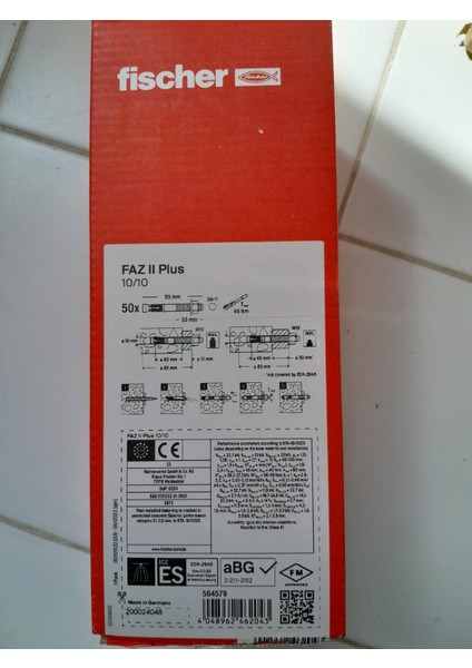Klipsli Çelik Dübel Fazıı Plus 10/10 Fisher -50ADET