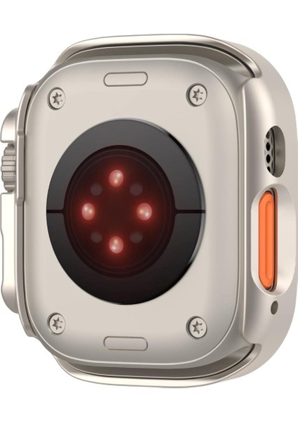 Apple Watch Ultra 1/2/3 49mm Ekran Koruyuculu Tek Sıra Kenar Taşlı Sert PC Kasa Koruyucu modelleri