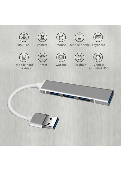 4 Port USB 3.0 Hub Çevirici Çoğaltıcı Çoklayıcı Çoklama 4 Portlu USB 3.0 Hub Çoklayıcı