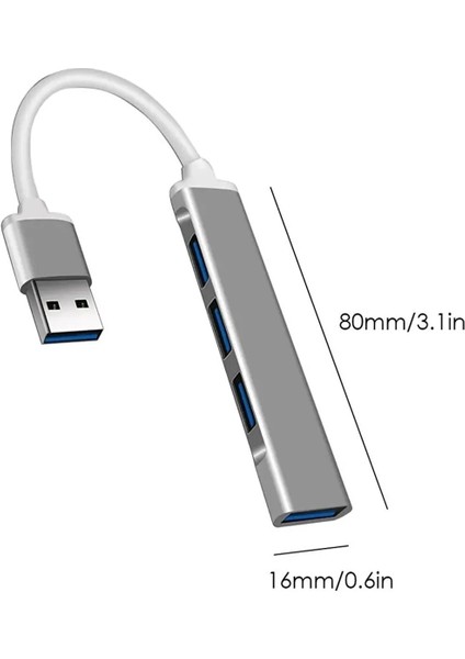 4 Port USB 3.0 Hub Çevirici Çoğaltıcı Çoklayıcı Çoklama 4 Portlu USB 3.0 Hub Çoklayıcı