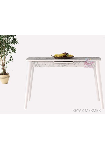 Ortadan Açılabilir Mdf Yemek Masası, Mutfak Masası ( 80X130 cm )