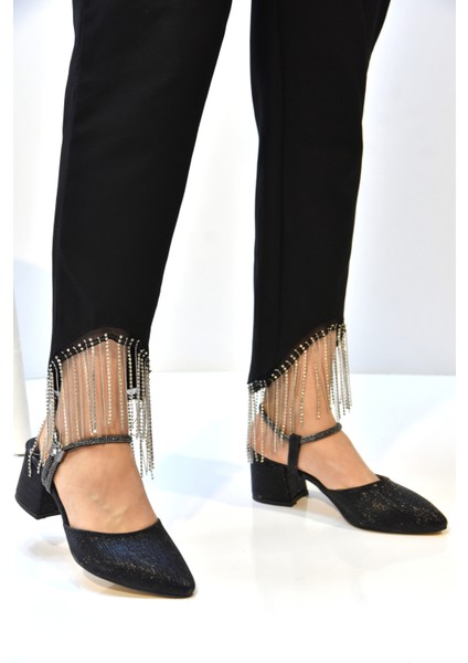 (Wiesse) Taş Biye Detaylı Topuklu Günlük Kadın Ayakkabı Siyah fırsatları