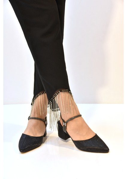 (Wiesse) Taş Biye Detaylı Topuklu Günlük Kadın Ayakkabı Siyah indirimleri