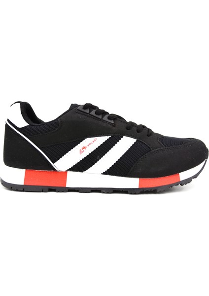 1548 Ortopedik Siyah Erkek Günlük Koşu ve Yürüyüş Sneaker Ayakkabı Siyah Beyaz