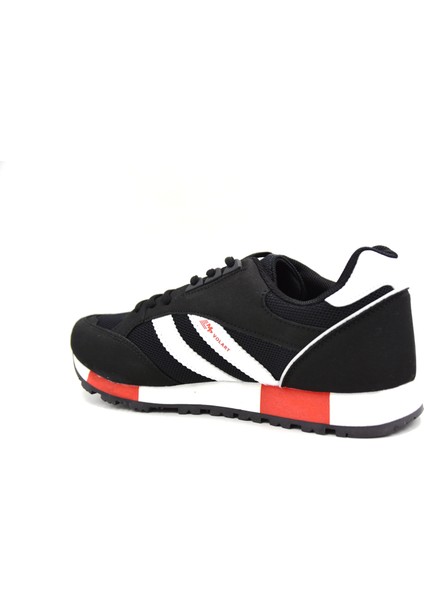 1548 Ortopedik Siyah Erkek Günlük Koşu ve Yürüyüş Sneaker Ayakkabı Siyah Beyaz