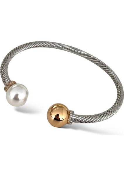 Pearl Two Colour Kelepçe Bileklik