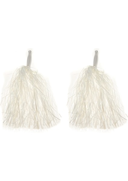 Ponpon Sevimli Ponpon Beyaz Ikili Set