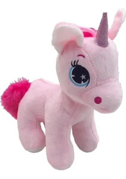 Peluş Unicorn Oyuncak Pony Pegasus Uyku Arkadaşı 20 cm Açık Pembe