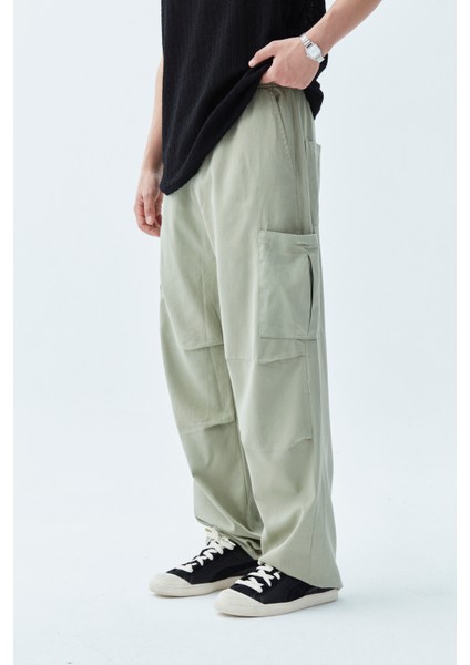 Oversıze Kargo Baggy Pantolon-Mint