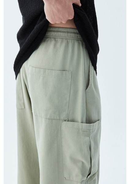 Oversıze Kargo Baggy Pantolon-Mint