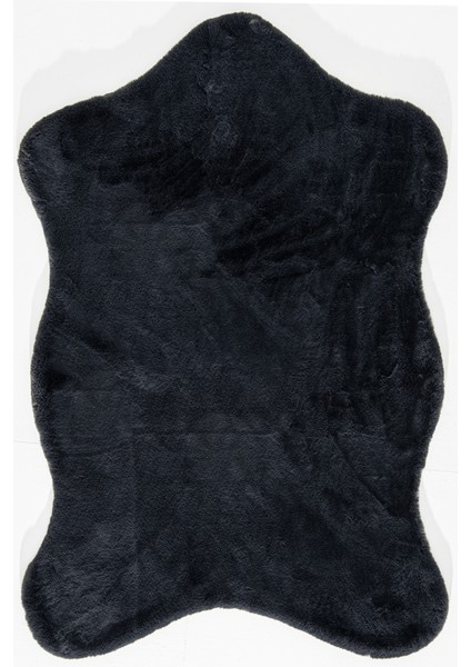 Rabbit 7404 Antrasit Yatak Odası Halısı Banyo Halısı Suni post halı Makinede Yıkanabilir peluş Halı