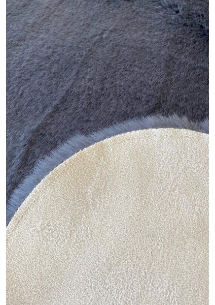 Rabbit 7404 Antrasit Yatak Odası Halısı Banyo Halısı Suni post halı Makinede Yıkanabilir peluş Halı modelleri