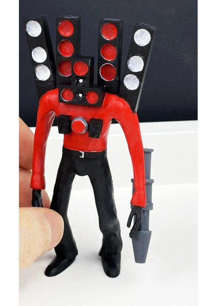 Skibidi Toilet - Şibili Tuvalet Boss Titan Speakerman Konuşmacı Adam Animasyon Büst 12 cm Craft