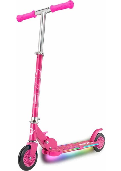 2 Tekerlekli Flash Işıklı Pembe Scooter