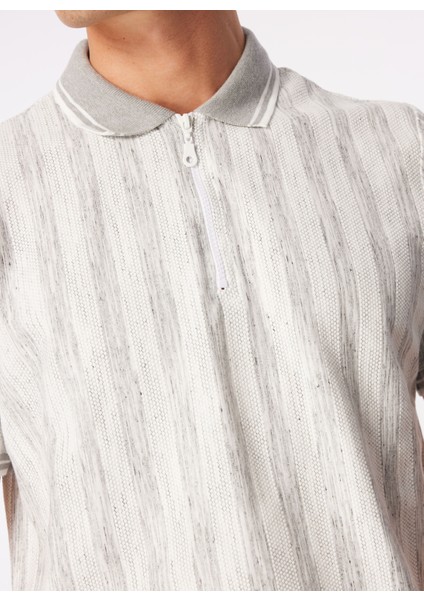 Çizgili Gri Erkek Polo T-Shirt Fc4Sm-Tst 0785 fırsatları