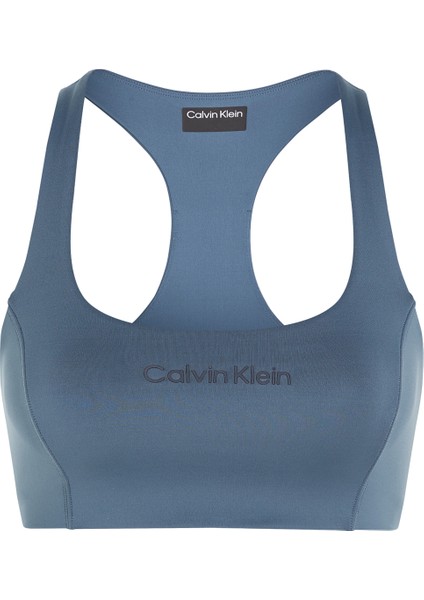 Calvin Klein Mavi Kadın U Yaka Standart Fit Sporcu Sütyeni 00GWS4K1715BX-BRA Medium Support