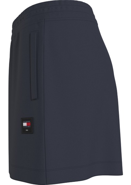 Lastikli Bel Normal Mavi Kadın Şort Tjw Rlx New Cls Sweatshort Ext modelleri