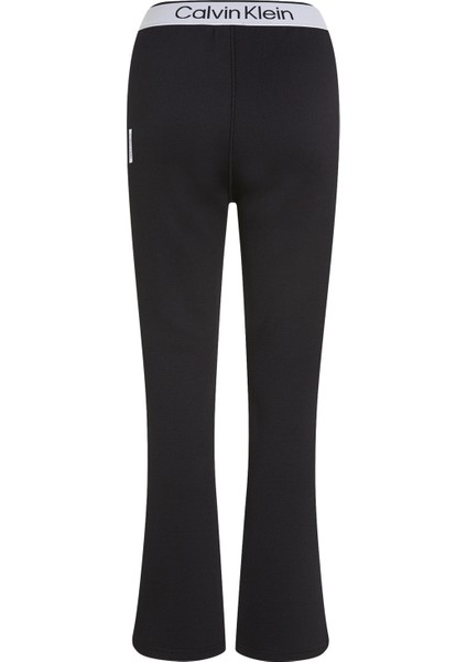 Calvin Klein Siyah Kadın Lastikli Bel Standart Fit Eşofman Altı 00GWS4P643BAE-PW  - Knit Pant