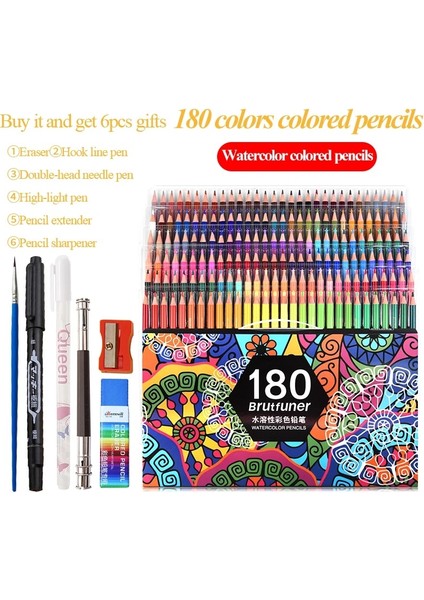 Suluboya-48 Renk Stili Brutfuner Art Professional Renkli Kalemler Renkler Yağlısuluboya Aquarelle Eskiz Çizim Renkli Kalem (Yurt Dışından) fiyatları