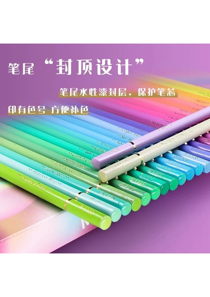 24 Macaron Renk Stili Brutfuner Macaron Renk Kalem Seti Yağ Pastel Renkli Kalemler Çizim Kalem Seti Ahşap Eskiz Çocuklar Okul Malzemeleri (Yurt Dışından) fırsatları
