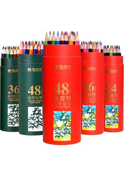 Yeşil-48 Renk Stili Renkler Profesyonel Suluboya Ahşap Renkli Kalem Seti Sanat Kroki Çizim Boyama Okul Kırtasiye Malzemeleri (Yurt Dışından) fiyatları