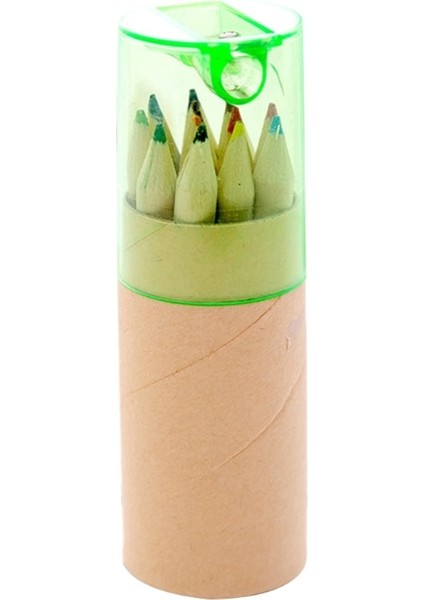 Yeşil Stil 12 Renk Renkli Kalem Seti Çocuklar Için Sanat Çizim Malzemeleri Eskiz Gölgelendirme (Yurt Dışından)