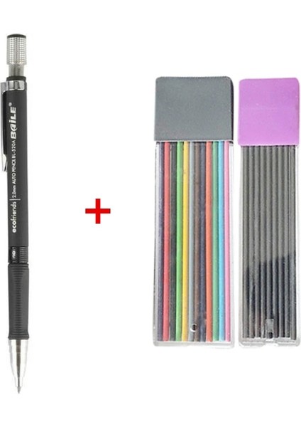 O Tarzı Mekanik Kalem Seti Metal Çizim Otomatik Grafit Kalemler Okul Malzemeleri Kırtasiye Için Kurşun (Yurt Dışından)