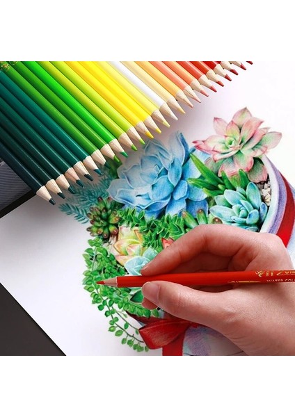 48 Sulu Boya Stili Renkli Sulu Boya ve Yağlı Boya Kalemleri Ahşap Yumuşak Renkli Kalem Çocuklar Için Okul Çizimi Kroki Sanat Malzemeleri (Yurt Dışından) fırsatları