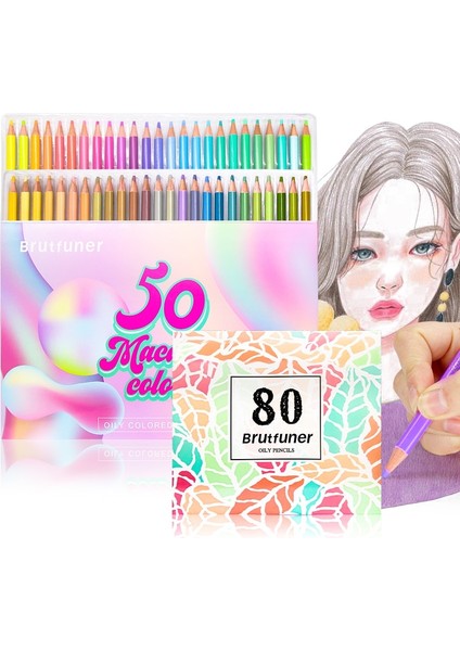 50 Macaron Oilcolors Stili Brutfuner Macaron Renkler Renkli Kalemler Çizim Pastel Eskiz 80 Parlak Boya Kalemi De Couleur Set Sanat Malzemeleri (Yurt Dışından) fiyatları