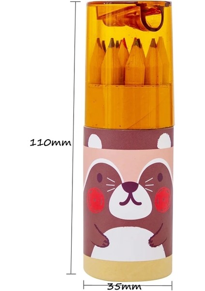 Bordo Tarzı Kutu Sevimli Mini Renkli Kalemler Yaratıcı Kırtasiye Okul Renkli Kalemler Için Sevimli Ayı Kalemleri Okul Malzemeleri (Yurt Dışından) fırsatları