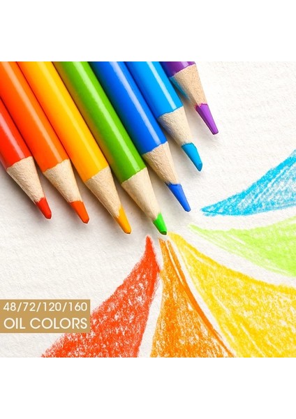 Oil 72 Colors Style Renkler Profesyonel Yağ Suluboya Renkli Kalem Seti Okul Sanatsal Renk Kurşun Beraberlik Kroki Sanat Malzemeleri (Yurt Dışından) fiyatları