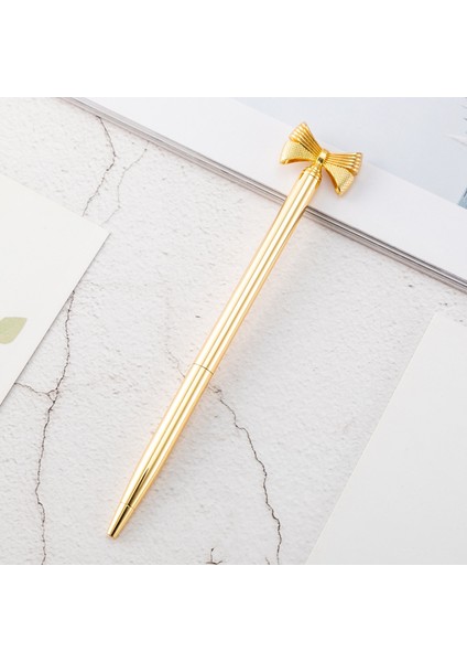 No.2 Tarzı Siyah Kawaii Tükenmez Kalem Okul Ofis Tedarik Kırtasiye Roman Sevimli Yay Metal Lüks Yüksek Li G Düğün Tatlı (Yurt Dışından)