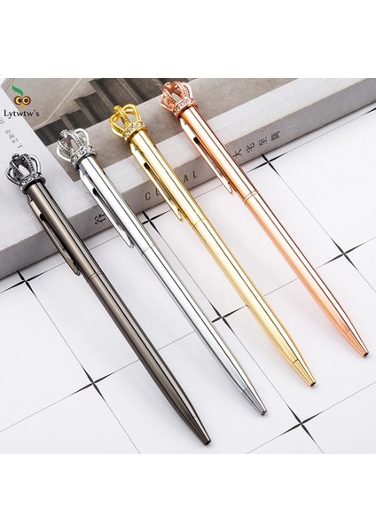 Bir Stil 1 Lytwtw'nin Kristal Parlak Metal Taç Tükenmez Kalem Ilginç Tükenmez Kalem Okul Kırtasiye Okul Ofis Malzemeleri (Yurt Dışından) fiyatları