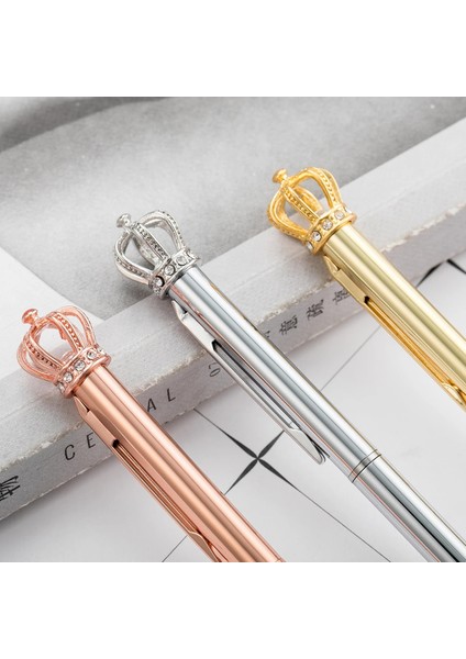 Bir Stil 1 Lytwtw'nin Kristal Parlak Metal Taç Tükenmez Kalem Ilginç Tükenmez Kalem Okul Kırtasiye Okul Ofis Malzemeleri (Yurt Dışından) modelleri