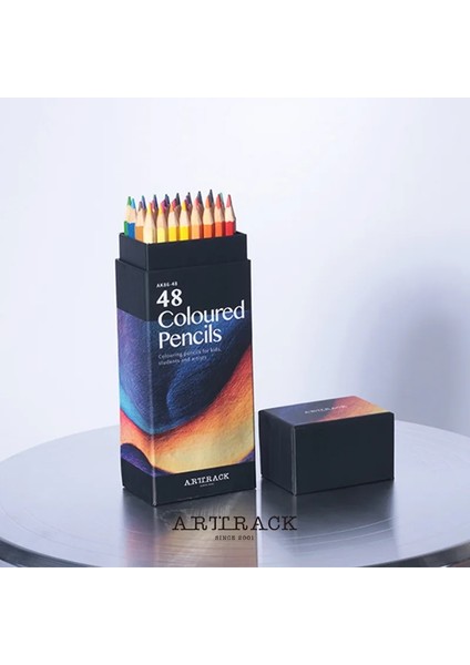 48COLORS Set-Siyah Stili Çizim Için Renkli Kalemler Kalem Seti Ahşap Kurşun Kalem Yağı Pastel Macaron Çizim Seti Profesyonel Okul Sanat Malzemeleri (Yurt Dışından)