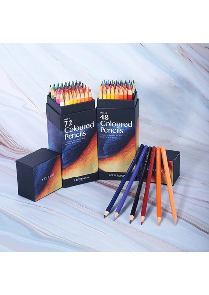 48COLORS Set-Siyah Stili Çizim Için Renkli Kalemler Kalem Seti Ahşap Kurşun Kalem Yağı Pastel Macaron Çizim Seti Profesyonel Okul Sanat Malzemeleri (Yurt Dışından) fırsatları