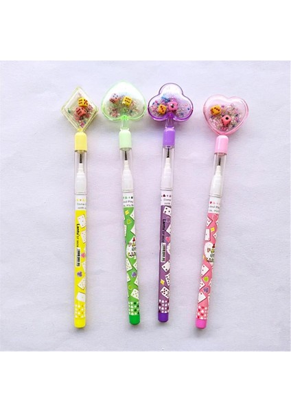 A-Rastgele 2 Adet Stil Kawaii Kalem Zar Kalp Kare Mermi Otomatik Kalem Çocuklar Için Sevimli Mekanik Kurşun Kalem Kırtasiye Kalemler Malzemeleri (Yurt Dışından) fiyatları