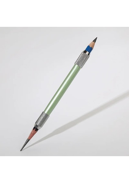 Yeşil Stil Metal Çift Kafa Renkli Kalem Genişletici Ayarlanabilir Tutucu Sketool Ofis Boyama Sanat Malzemeleri Yazma Aracı (Yurt Dışından)